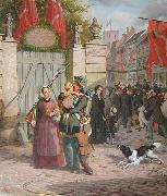 david monies Soldaternes indtog i Kobenhavn 1849 USA oil painting artist